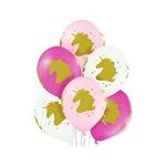 Шар (14"/36 см) Шелкография пастель, Единорог Голова 25 шт.