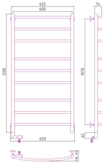 Сунержа Галант 2.0 1200х600 МЭМ левый (Матовый чёрный)
