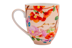 Кружка с подставкой 400мл Maxwell&Williams Камелии на розовом