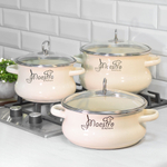 Набор кастрюль "Маэстро" №13 слоновая кость