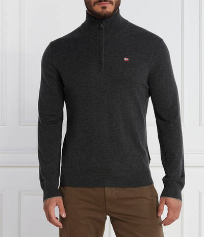 Хлопковый свитер damavand Napapijri - графитовый (NP0A4GJS)