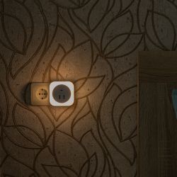 DTL-321 White-Sensor-2USB Светильник ночник с фотосенсором день-ночь. 2USB. Белый. ТМ Uniel