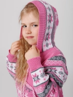 Кофта вязаная на молнии с капюшоном