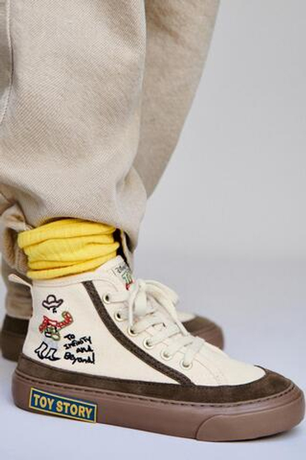 ZARA ВЫСОКИЕ КЕДЫ TOY STORY © DISNEY PIXAR, ЭКРЮ