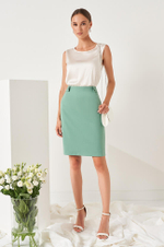 4800 Юбка женская (светло-зеленый)