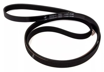 Ремень 1151 H7 MAEL Hutchinsonдля стиральной машины 1083мм черный, белая надпись, Brandt 55X3861, EX38X6237, 481281729142