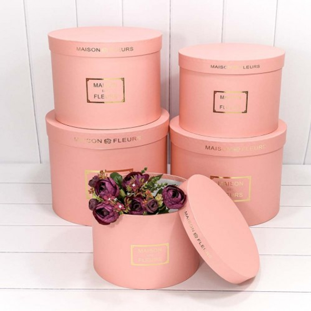 Коробка 32х24.5 см Набор 5 шт "Maison des fleurs" (Розовый)