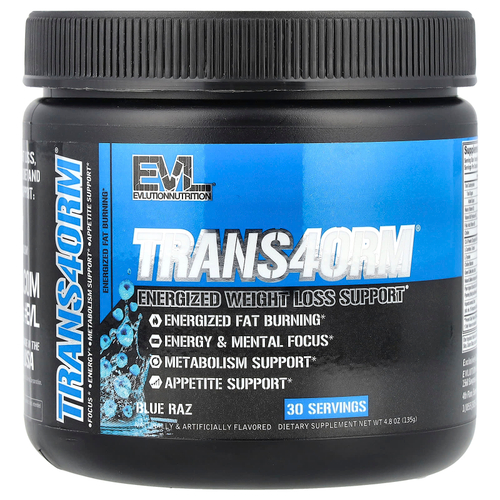 EVLution Nutrition, Trans4orm®, активная поддержка для снижения веса, синяя ветвь, 135 г (4,8 унции)