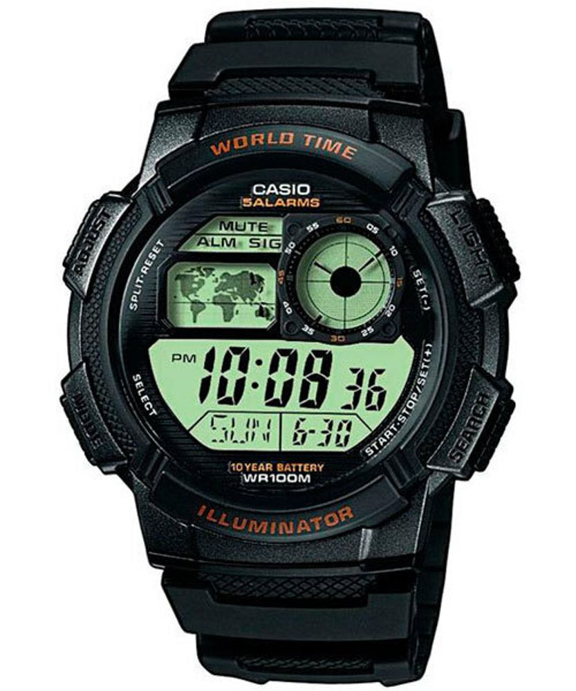 Японские наручные часы Casio Collection AE-1000W-1A с хронографом