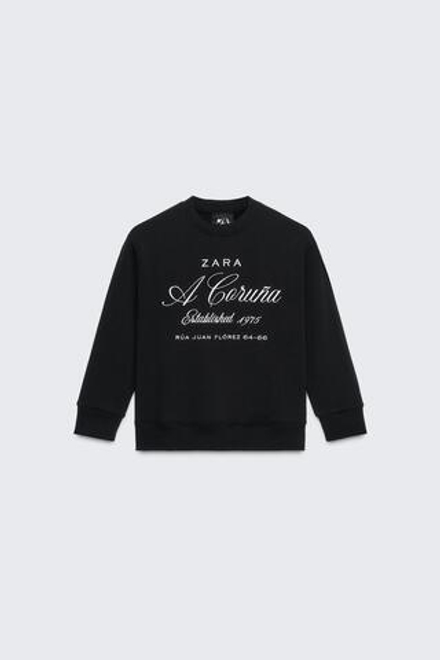 ZARA ТОЛСТОВКА С ВЫШИВКОЙ © 50TH ANNIVERSARY, ЧЕРНЫЙ