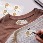 Термонаклейки детские Жираф (бежевый), 18 шт