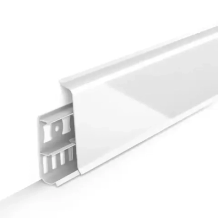 Плинтус Напольный Deconika 100 мм Белый глянцевый 001-G (IDEAL Deconika 100х23х2200 мм)