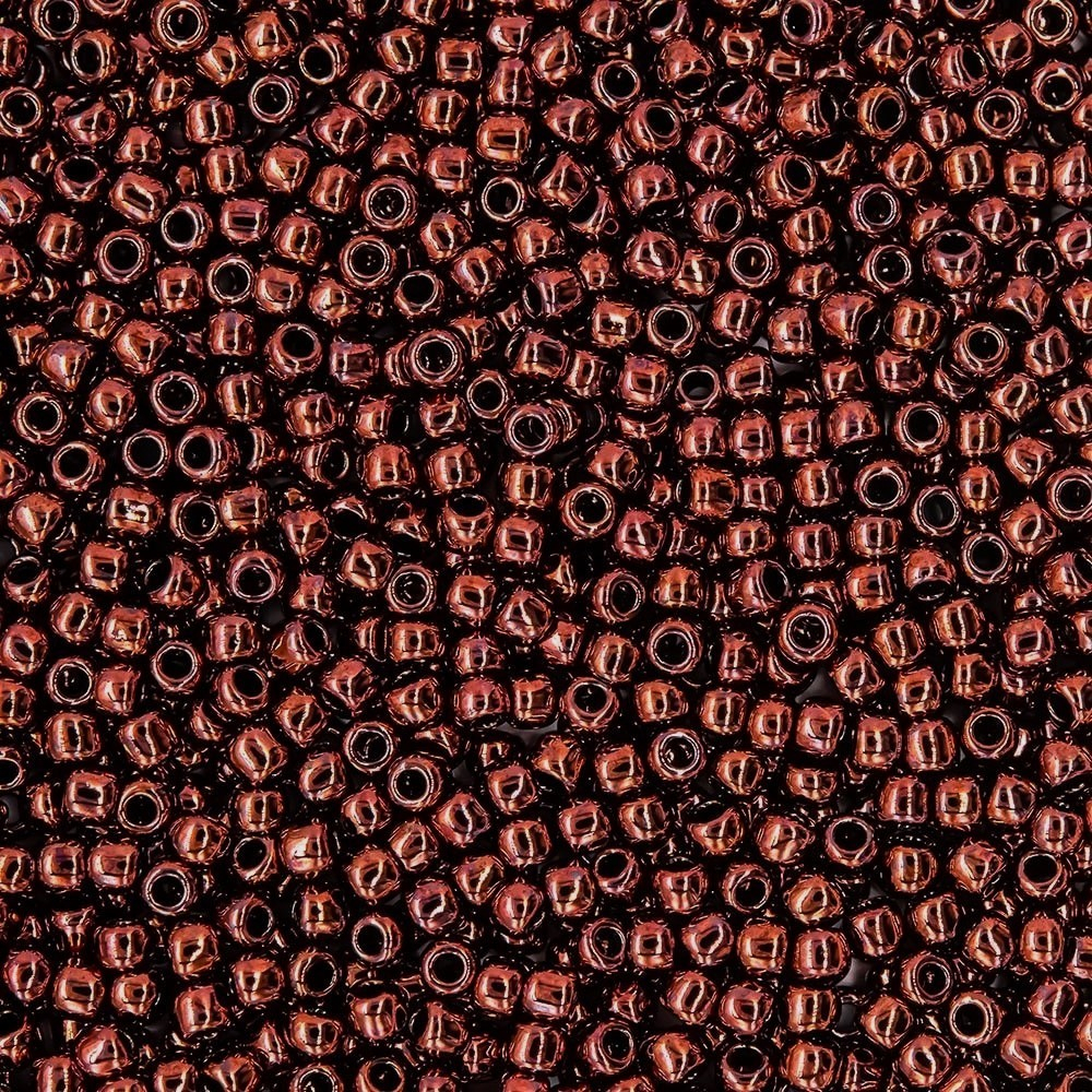 Японский бисер TOHO Round 11/0 (№222), металлизированный, непрозрачный глянцевый