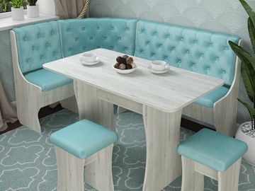 Кухонный уголок bravo "Оливьер" (Сосна Винтерберг/Велюр Bingo Lagoon (AT)) -G/Л3