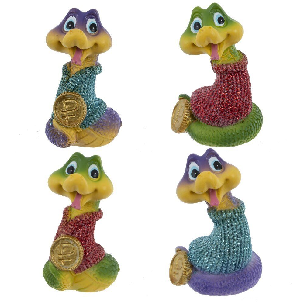 GAEM Фигурка декоративная "Змея", L4,5 W4 H7 см, 4в.