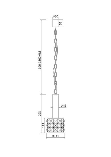 Подвесной светильник Maytoni MOD027PL-01CH