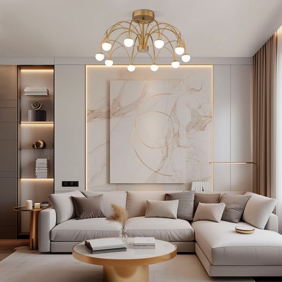 Потолочная светодиодная люстра Eurosvet Ragno 90031/10 LED золото