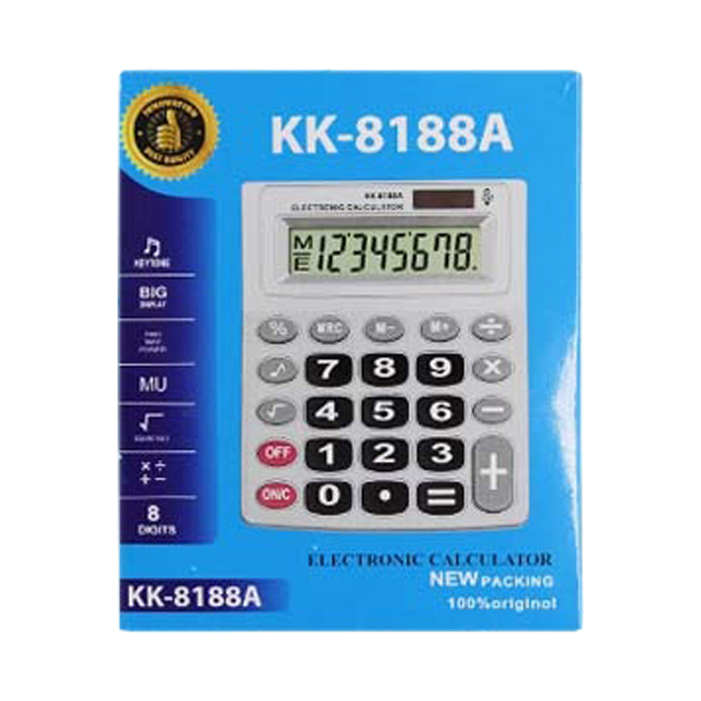 Калькулятор настольный Basir 8 Bit, LCD, 14.7*11.6*2.9 см, серый