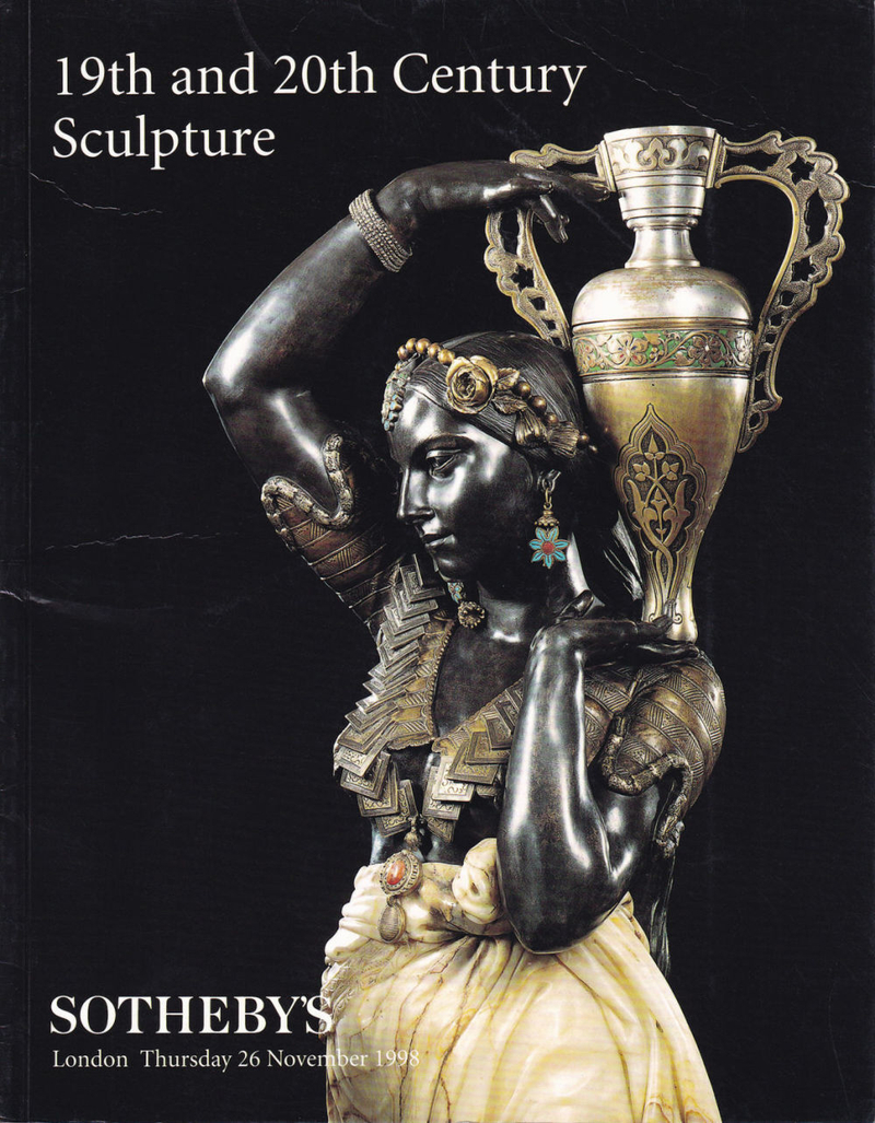 Каталог аукциона Sotheby’s, Лондон, Скульптура XIX и XX веков от 26 ноября 1998 года