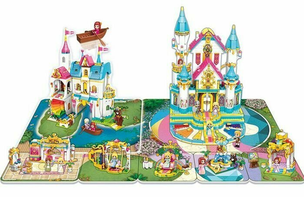 Конструктор Qman Princess Leah C32014 Радужный замок, 605 дет.