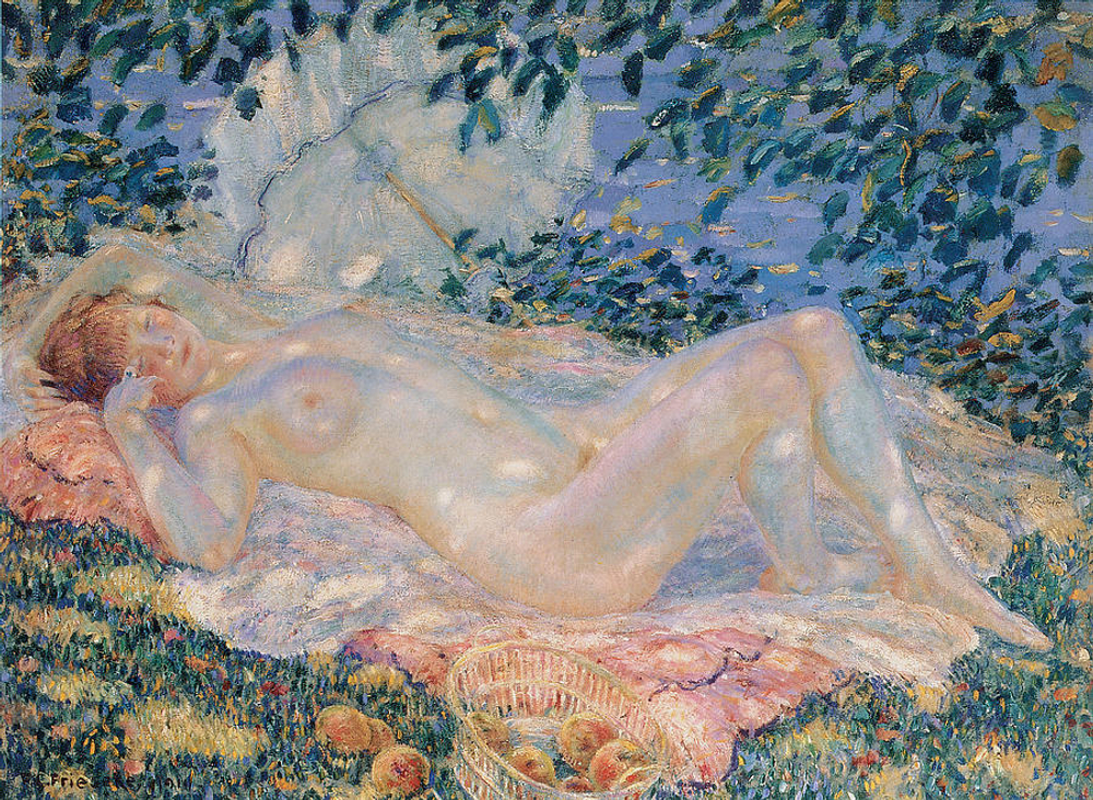 Frederick Carl Frieseke - эротическое искусство художника Фредерика Карла Фризеке. 16+