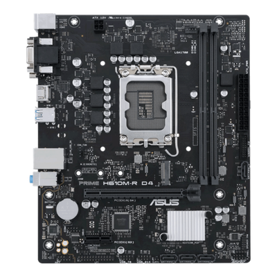 Материнская плата ASUS PRIME  H610M-R D4-SI, LGA1700 2xDDR4 4xSATA3 M.2 1xD-Sub 1xDVI 1xHDMI mATX