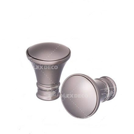 Наконечники "Луксор" для труб кованых карнизов d19 мм, цвет хром матовый