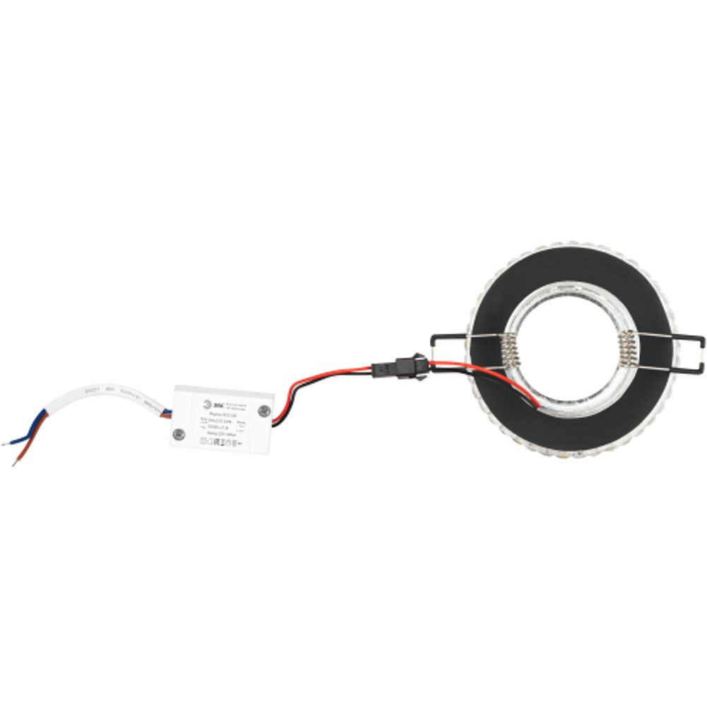 Светильник встраиваемый cо светодиодной подсветкой ЭРА DK LD3 SL/WH под лампу MR16 GU5.3 прозрачный