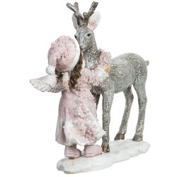 GAEM Фигурка декоративная "Девочка с оленем", L15 W5,5 H14,5 см