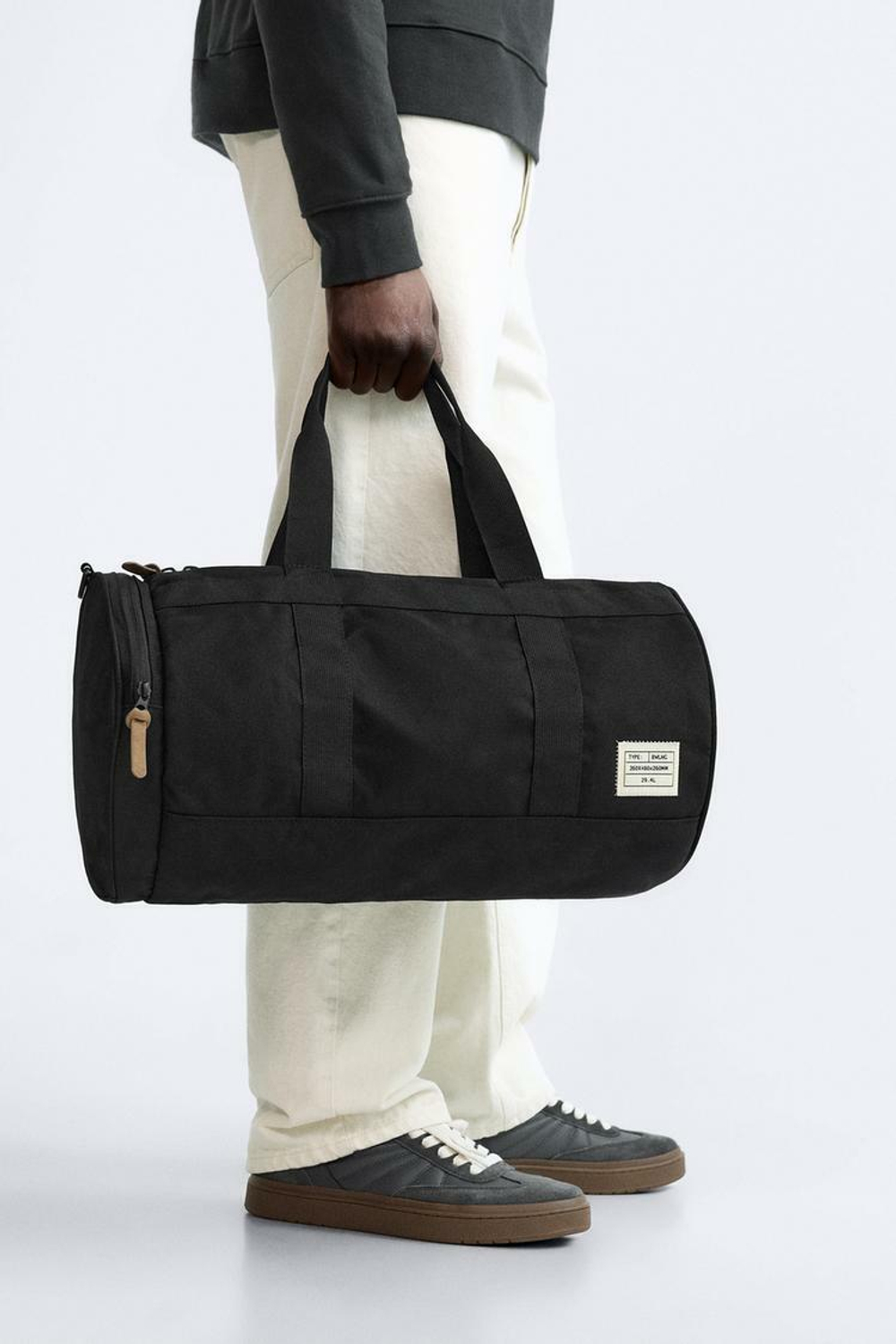 ZARA НЕЙЛОНОВАЯ СУМКА, ЧЕРНЫЙ