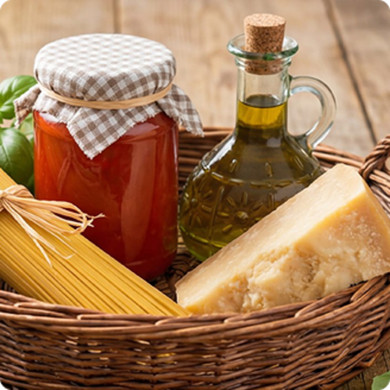 Итальянская корзина со скидкой