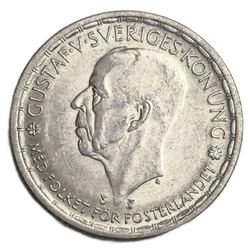 Монета Швеции 2 кроны (kronor) 1947 год