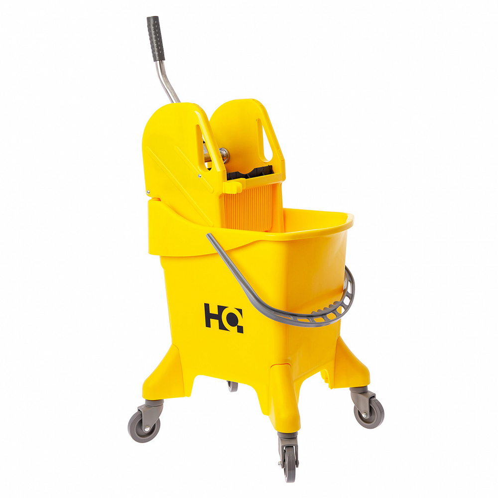 Ведро на колесах с универсальным отжимом, желтое, 31 л HQ Profiline