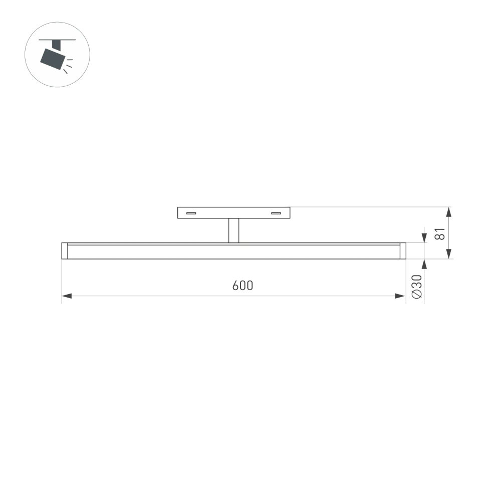 Светильник MAG-ORIENT-TUBE-TURN-L600-20W Day4000 (BK, 180 deg, 48V) (Arlight, IP20 Металл, 5 лет) 035670