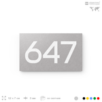 Номер на дверь 647, табличка на дверь для офиса, квартиры, кабинета, аудитории, склада, серая 120х70 мм, Айдентика Технолоджи