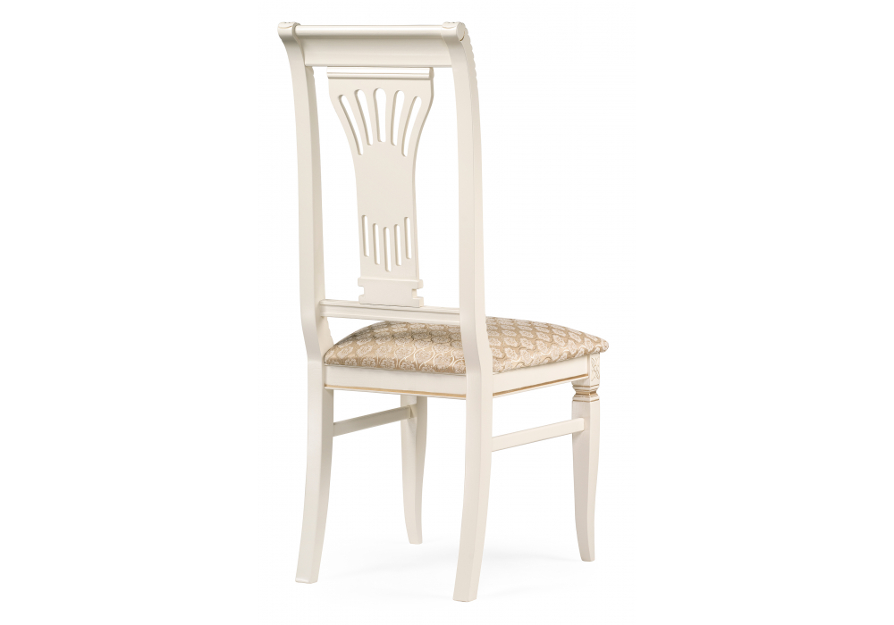 Стул деревянный Woodville Roy золото патина тк. К02 бежевая, слоновая кость