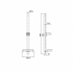 Стойка для душа с мыльницей IDDIS S316101