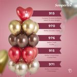 Шар (12''/30 см) Reflex, Зеркальный блеск, Красный (915), хром, 10 шт.