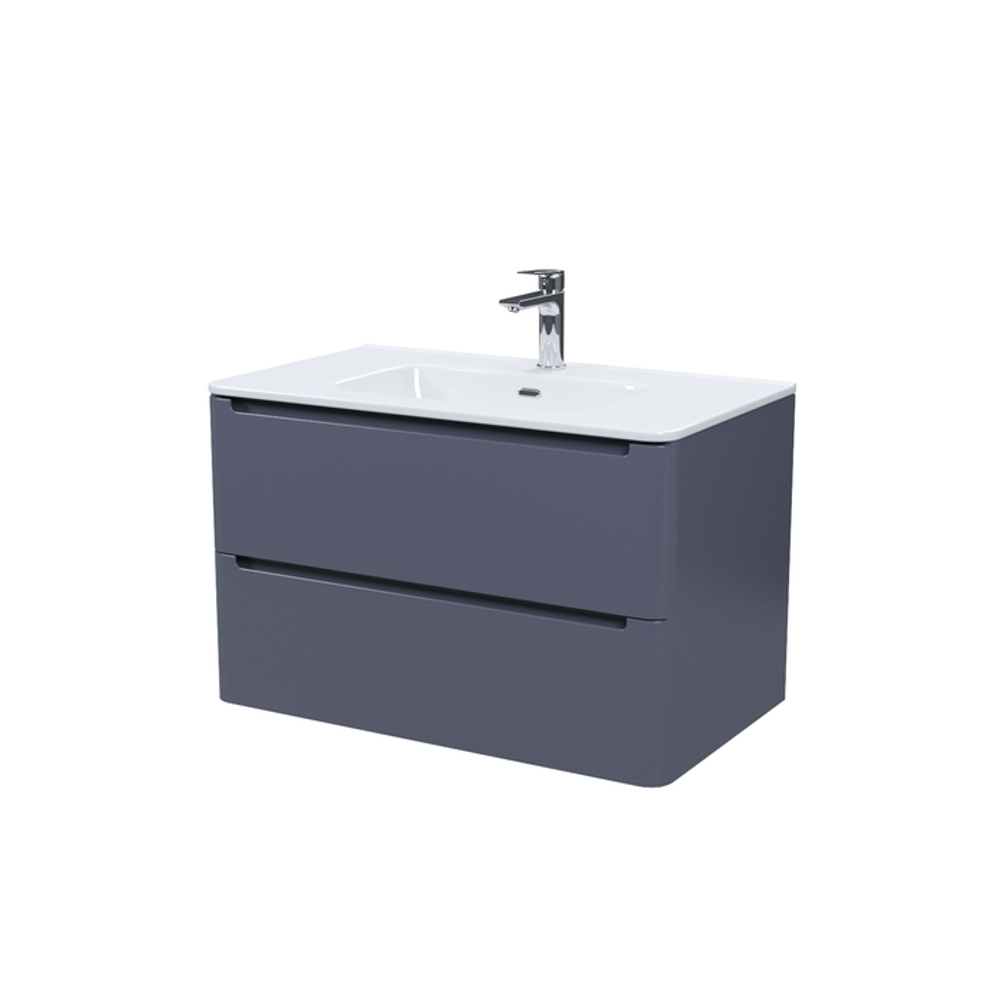 Тумба с умывальником IDDIS Edifice, подвесная, 80 см, темно-серый, EDI80D0i95K