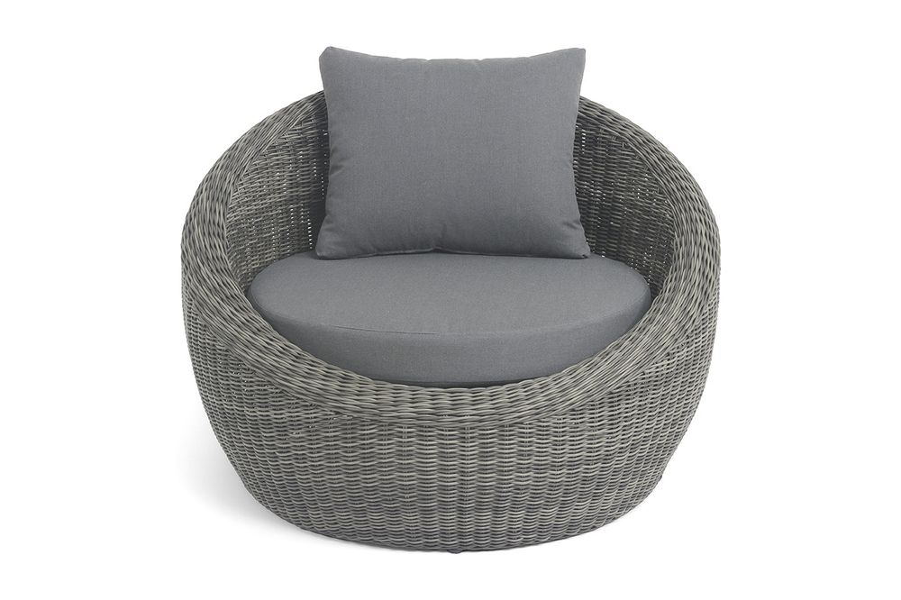 "Барселона" кресло из искусственного ротанга, цвет графит