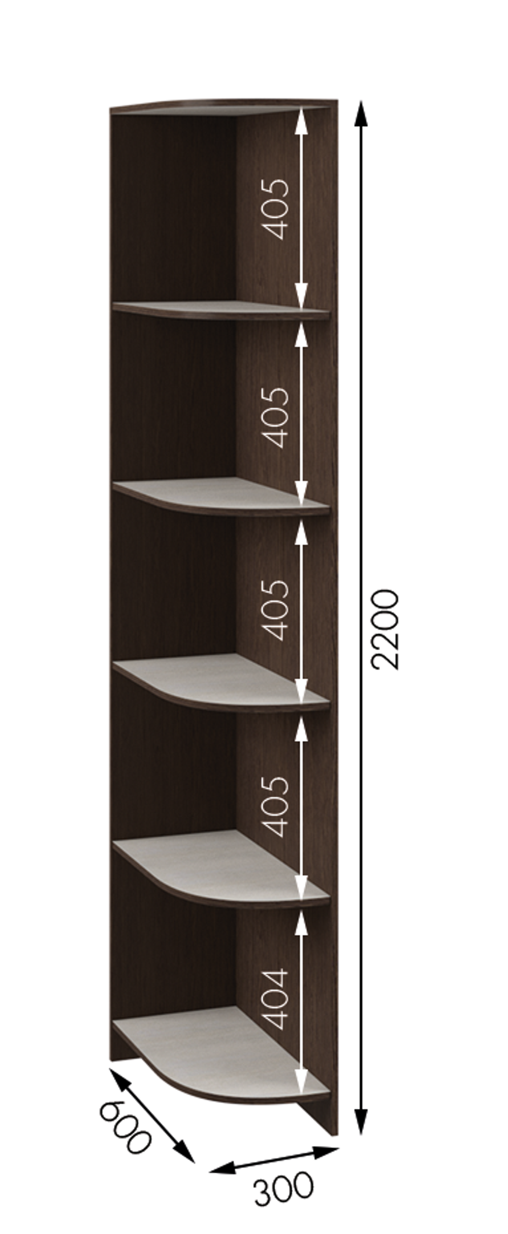 Угловая этажерка Лотос