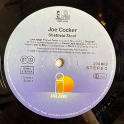 Винтажная виниловая пластинка LP Joe Cocker Sheffield Steel (Germany 1982) Talking Back To The Night