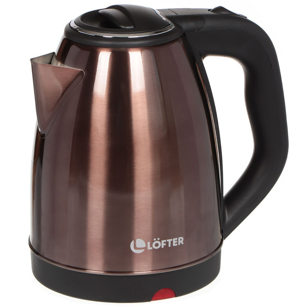 Чайник электрический Lofter, H3, шоколадный, 1.8 л, 1500 Вт, скрытый нагревательный элемент, металл
