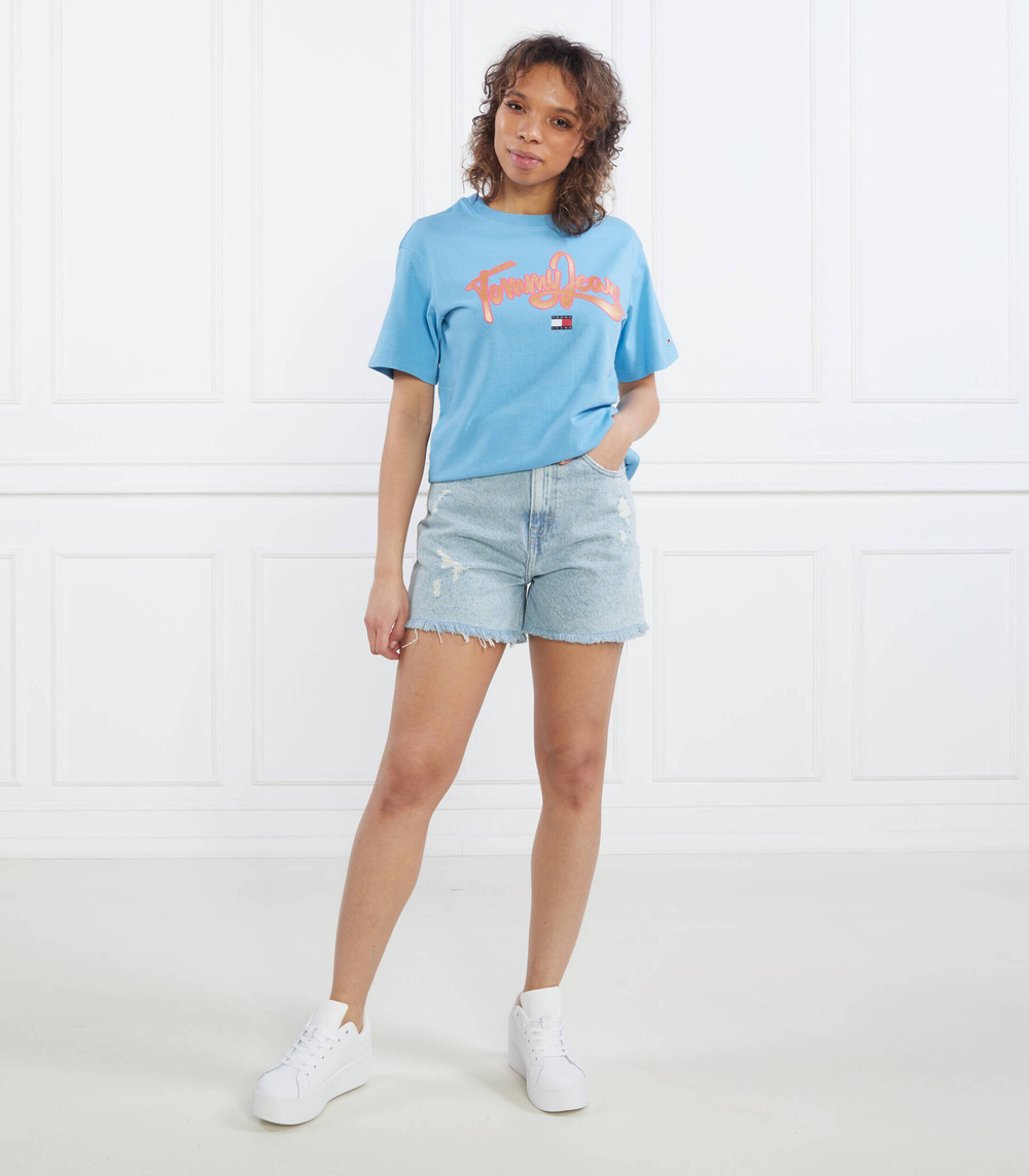 Футболка TJW RLX POP TJ TEE Tommy Jeans - голубой(DW0DW15466)