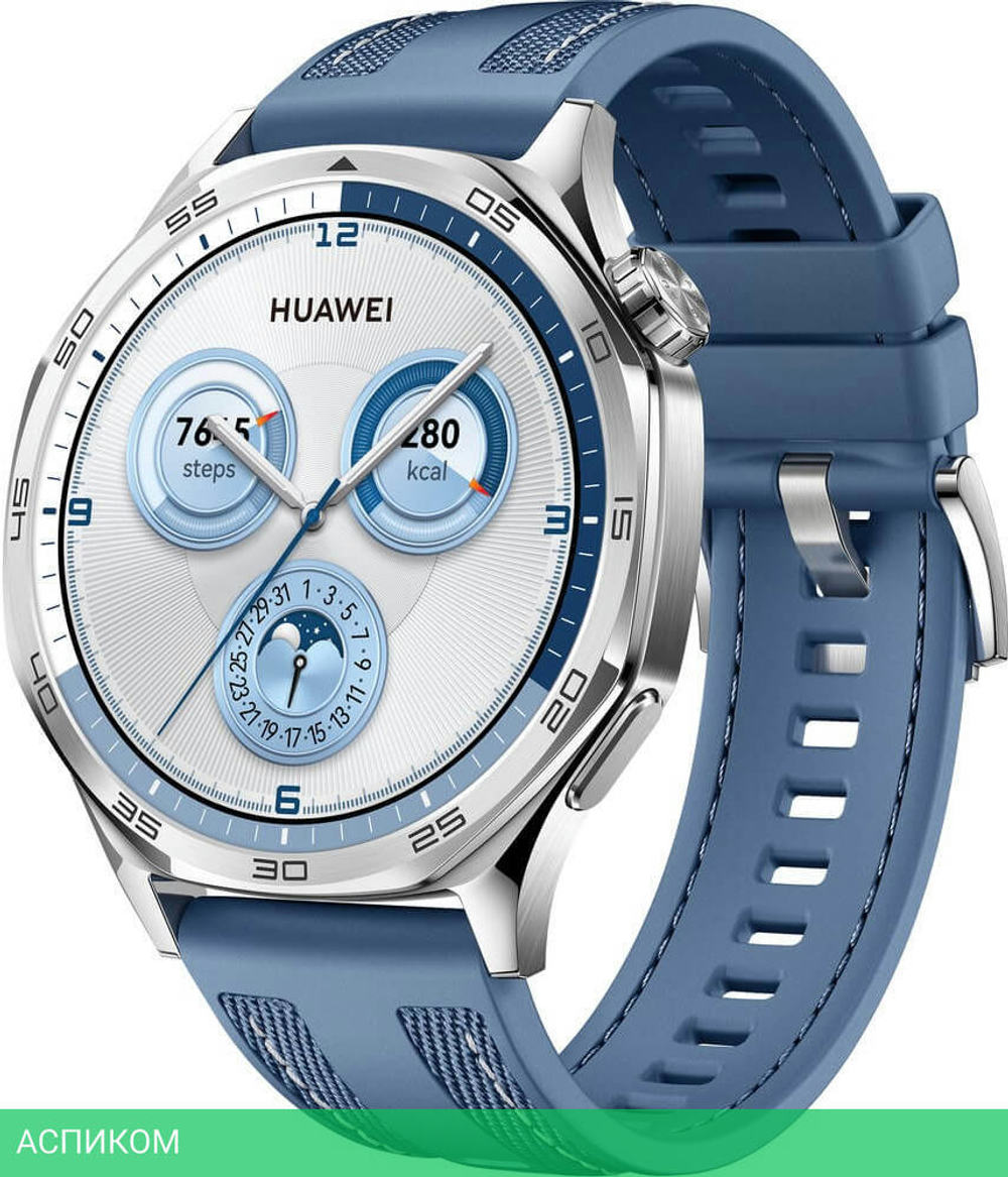 Умные часы Huawei Watch GT 5 46мм Vili-B19W Blue Woven Strap (55020DGJ)