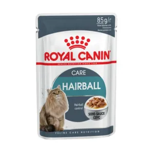 Пауч для кошек, Royal Canin Hairball Care, в целях профилактики образования волосяных комочков в ЖКТ (в соусе)