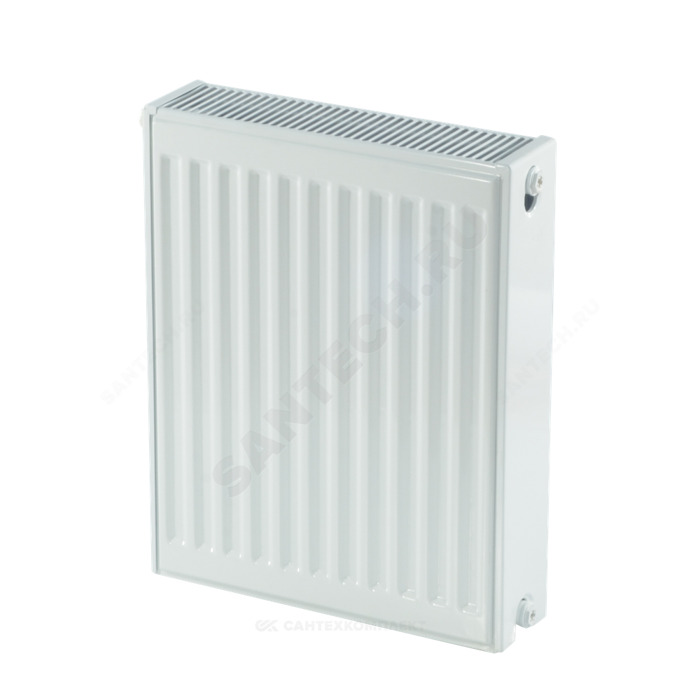 Радиатор стальной панельный Ventil Compact VC тип 22 500х1200 Qну=2658 Вт ниж/п в комплекте кронштейн. встроенный вентиль RAL 9016 (белый) Heaton Plus