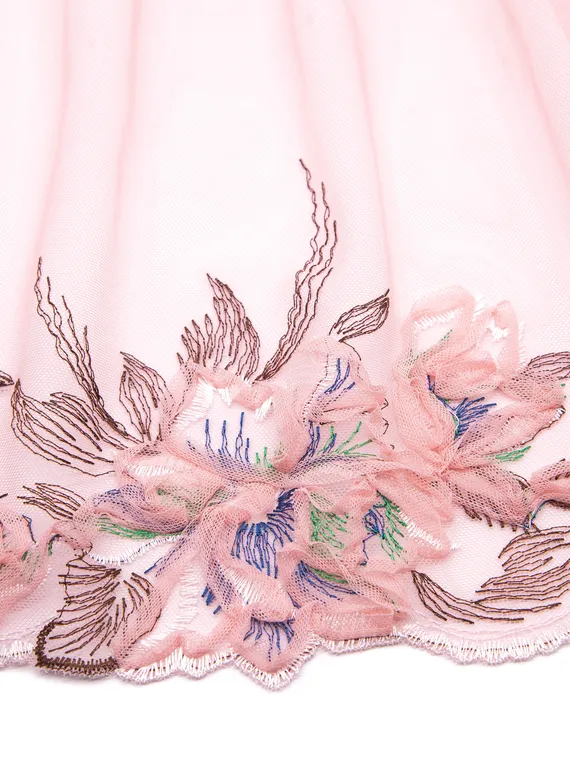 05-79 Вышивка на неэл. сетке 20 см, пудра/кофе (правая)