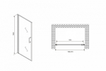 Душевая дверь Abber Sonnenstrand 80 AG04080B профиль Черный стекло прозрачное