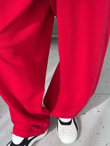 Красные хлопковые спортивные брюки